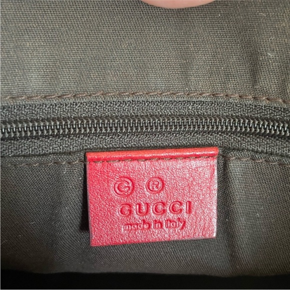 🍒 Authentic Gucci Red Sherry line canvas 257249 Tote and Jackie 05474 Bifold🍒 - Picture 5 of 14